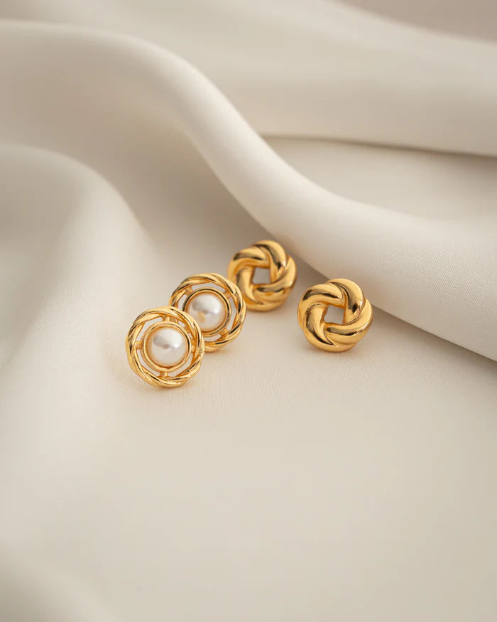 Set-X2-AretesPerla-Lazo-Para-Mujer-AVEMARIA