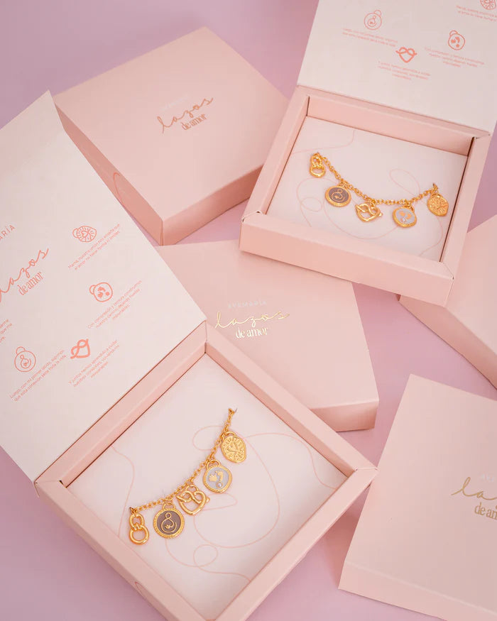 Pulsera Multicharms Lazos De Amor + Empaque especial