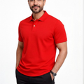 camisa tipo polo Hombre-  Rojo