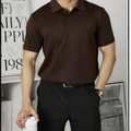 camisa tipo polo hombre- cafe