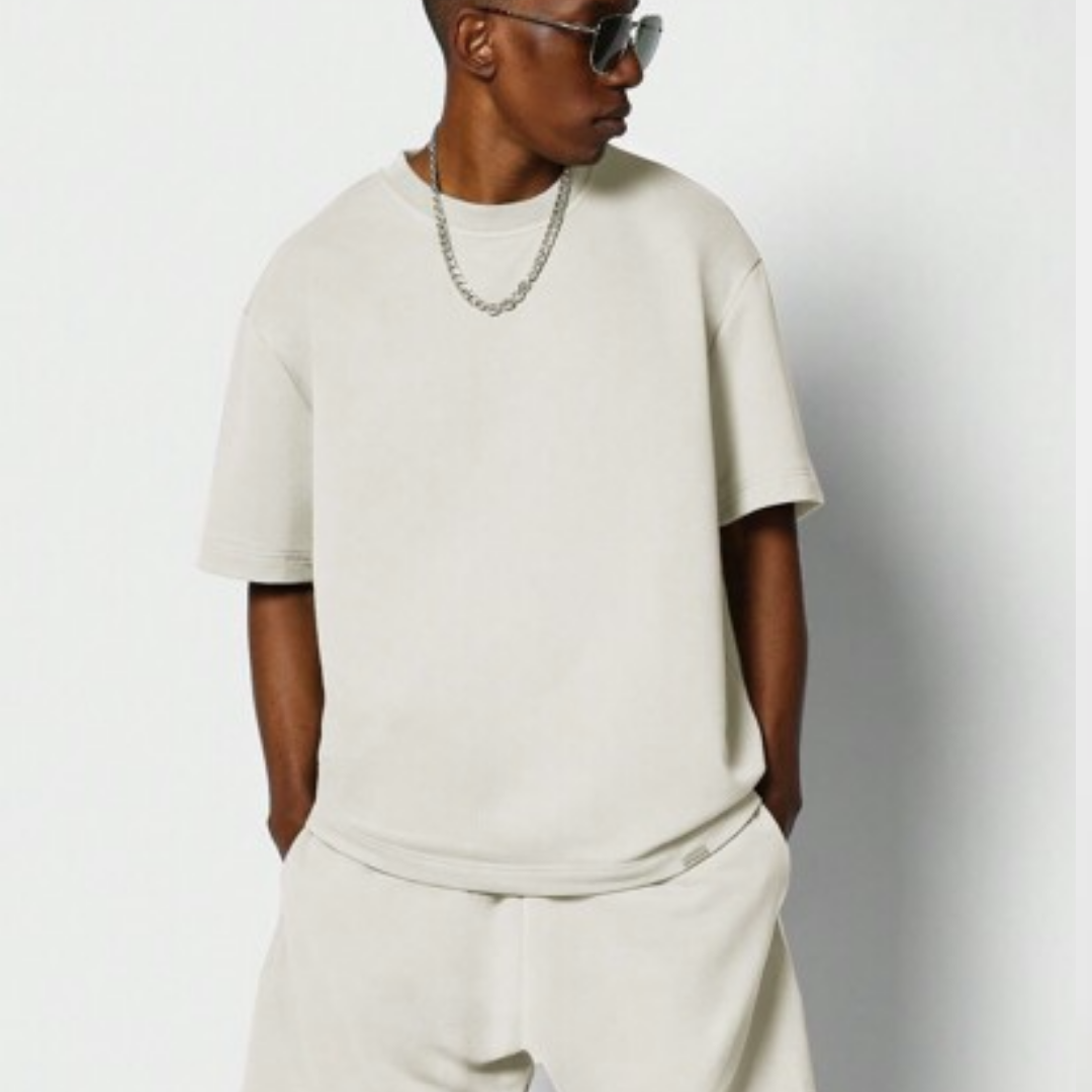 Conjunto de verano en algodon Premium- Hueso