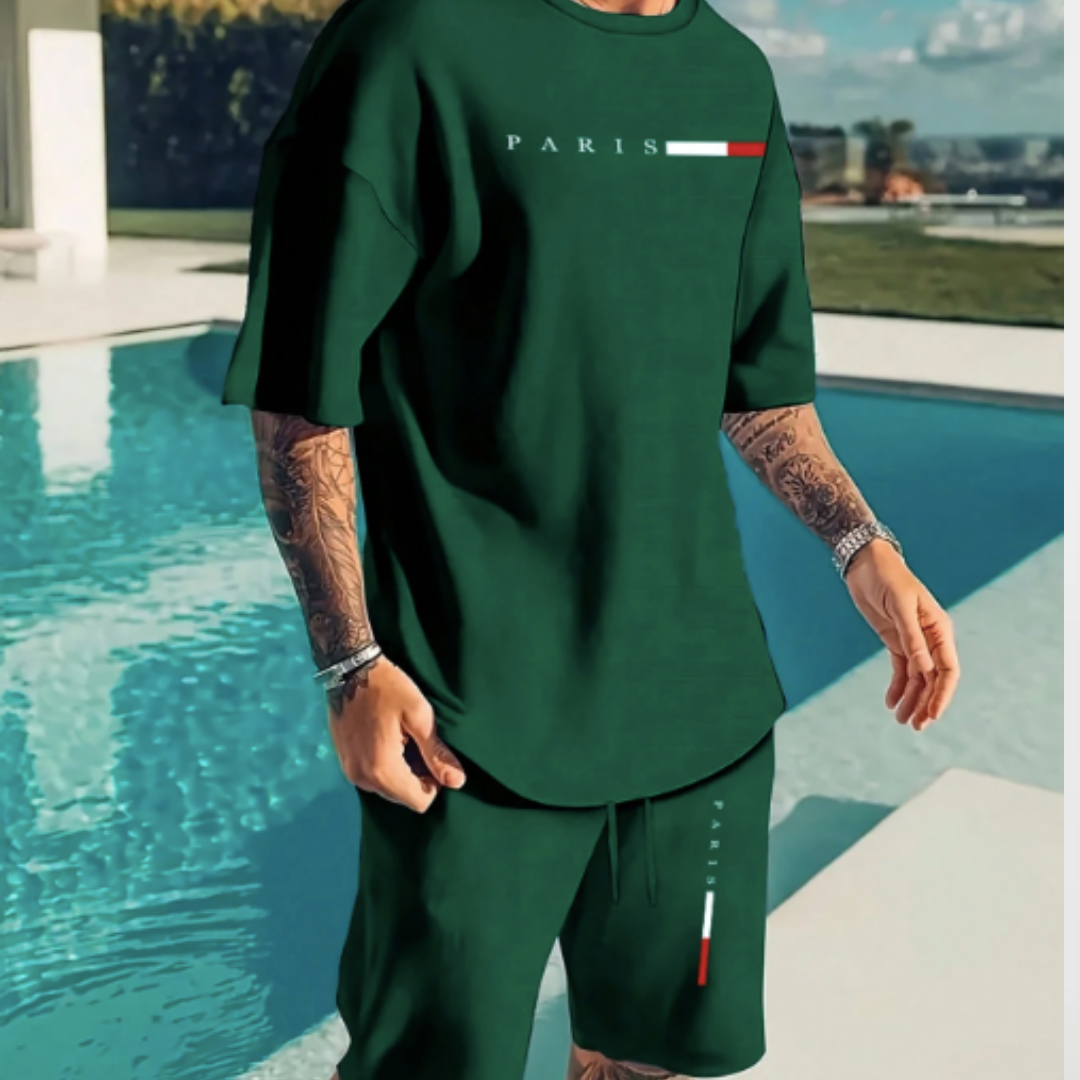Conjunto de verano en algodon Premium- Verde