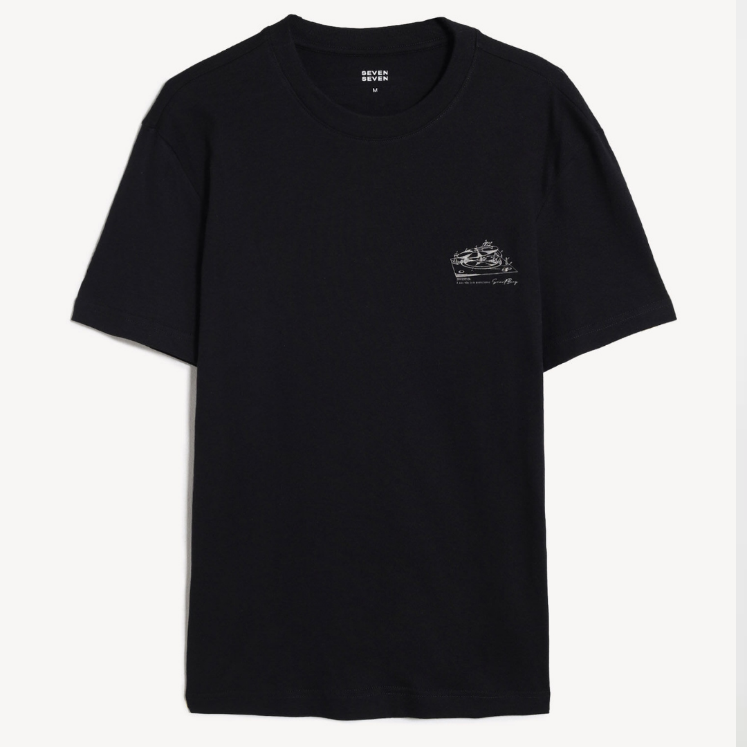 Camiseta Premium en Algodón Estampada Hombre-disco
