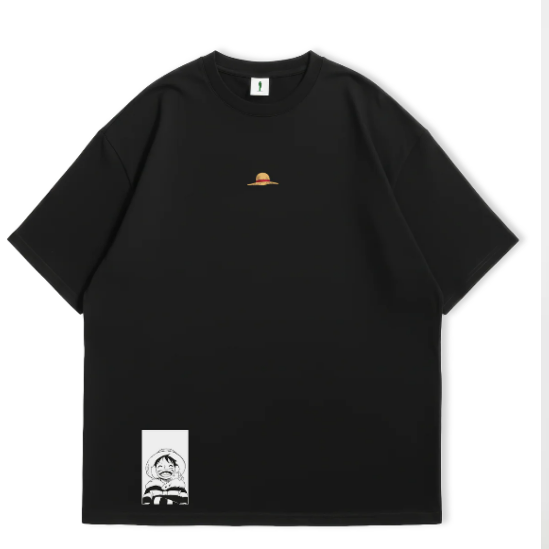 Camiseta Premium en Algodón Estampada Hombre- straw hat