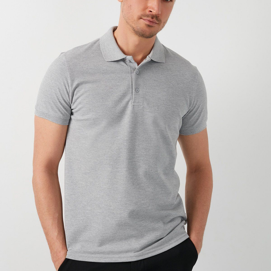 camisa tipo polo Hombre- gris