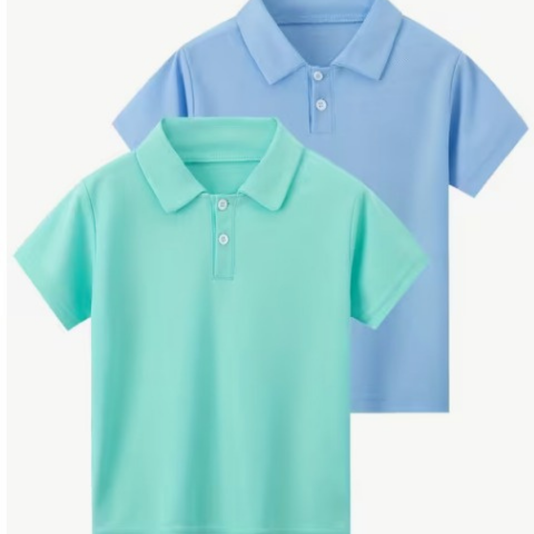 camisa tipo polo Hombre/Mujer - Verde/Azul pastel
