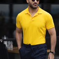 camisa tipo polo Hombre- Amarilla