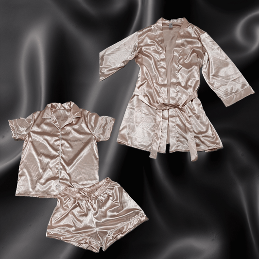 Pijama y Bata de Satín