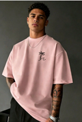 Camiseta Premium en Algodón Estampada Hombre-palm