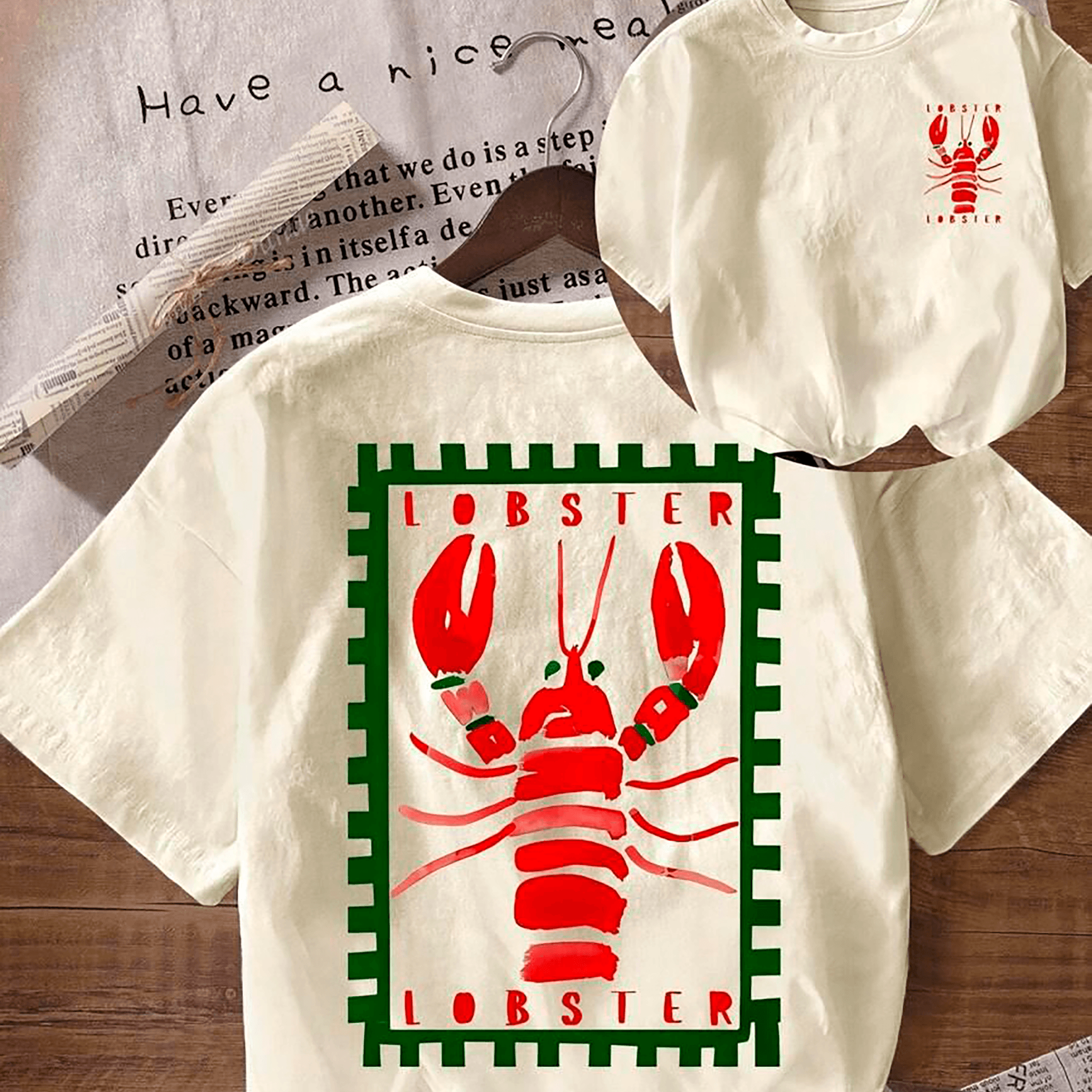 Camiseta Oversize “Lobster” para Mujer – Estampado
