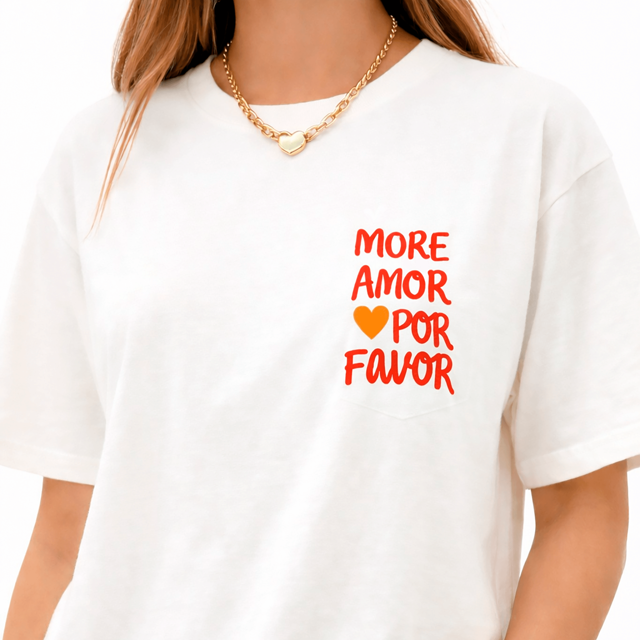 Camiseta Oversize “More Amor” para Mujer – Estampado