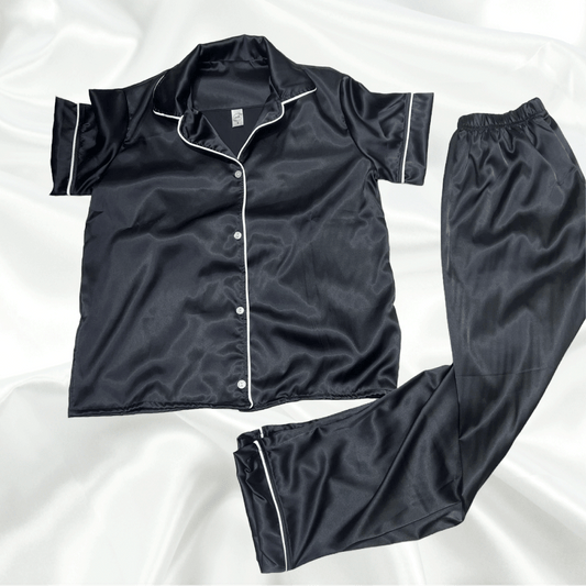 Pijama Satín negra