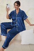 Pijama en Satín para Mujer – Color Azul